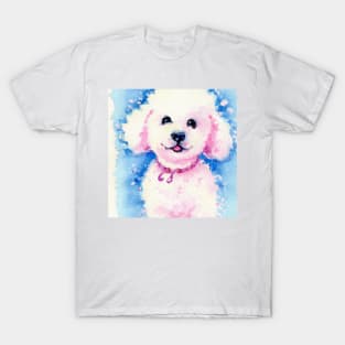 Bichon Frisé Watercolor Painting - Dog Lover Gifts T-Shirt